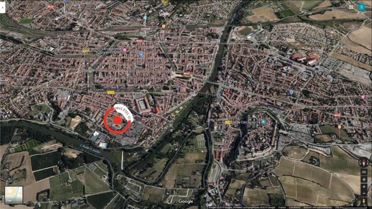 Appartement Calme Et Spacieux, Cite Et Ville A Pied, Wifi, 2 Chambres, 3 Lits Καρκασόν Εξωτερικό φωτογραφία